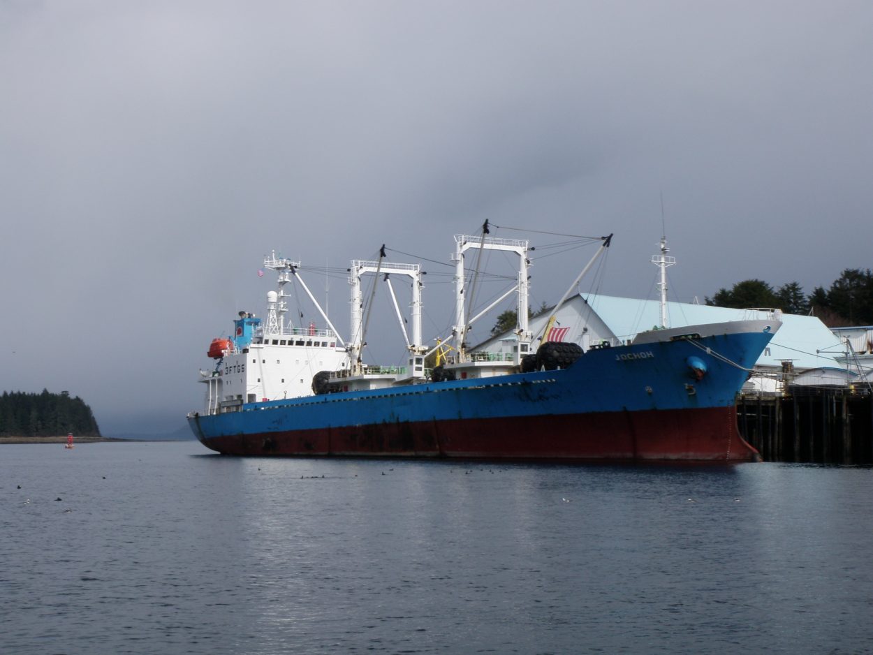 Big Tramper docks in Little Norway