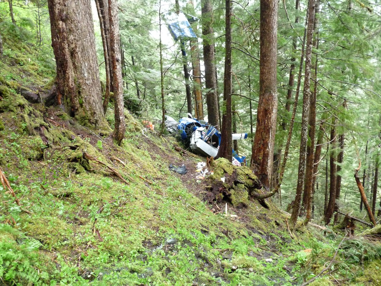 Float plane crash victim recovered from steep mountainside