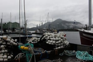 A purse seiner docked on North Harbor 
