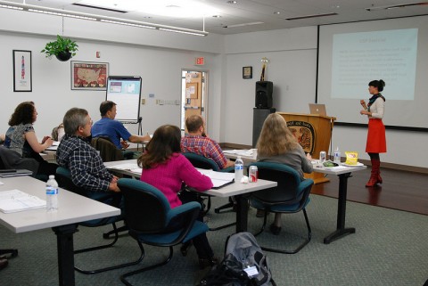 Path to Prosperity semifinalists attend a class during the 2013 Business Boot Camp. (Photo courtesy Haa Aanì)