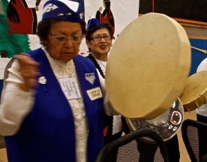ANS drummers perform, "Onward Christian Soldiers" Wednesday morning. Photo/Angela Denning