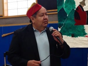 Eric Morrison of Sitka addresses delegates as the new ANB Grand President. Photo/Angela Denning