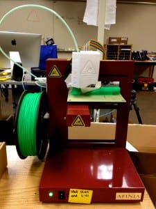 This 3-D printer is used in the class, "Mac Tech" at Petersburg High School. Photo/Angela Denning