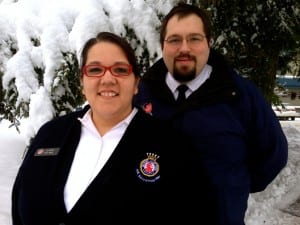 Mysti and John Birks lead the Salvation Army Church in Petersburg. Photo/Angela Denning