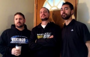 Three Petersburg School District staff members show off their beards this November. (L-R) Rick Dormer, Matt Pawuk, and Jaime Cabral. Photo courtesy of Jaime Cabral