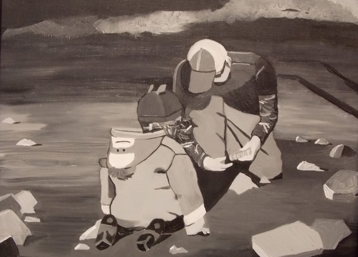 Graduate student opens exhibit of Facebook paintings