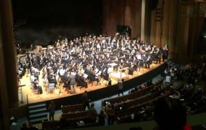 Skipper Erickson played in a band with 230 students from six states. Photo/Matt Lenhard