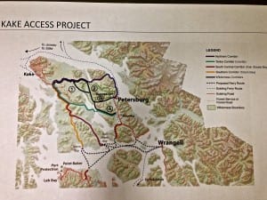 A few new alternative routes for the Kake-Petersburg road would run through Petersburg Creek Duncan Salt Chuck Wilderness Area. Photo/Angela Denning 