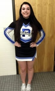 Molly Parks is a Junior on Petersburg High School's cheerleading team. Photo/Rosa Lopez