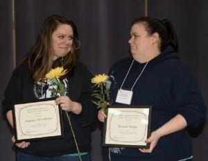 Shauna Pitta-Rosse, left and Brandi Heppe at this month's early childhood education conference in Juneau. (Photo courtesy of the Petersburg Children's Center)