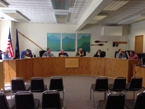 The Petersburg Borough Assembly prepares to gavel in for a regular meeting. Photo/Angela Denning