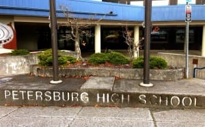 Petersburg High School sign