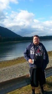 Cecelio Escatell takes break from work at the cannery to enjoy the Petersburg sunshshine.(Facebook)
