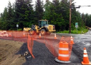 Road work will continue on Haugen Drive until the end of the summer. Photo/Angela Denning