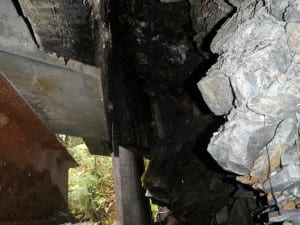 Damage is shown under one of the bridges on the Tonka Road. Photo/USFS