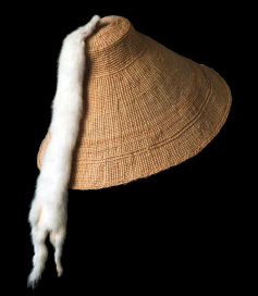 Delores Churchill wove this hat out of spruce root.