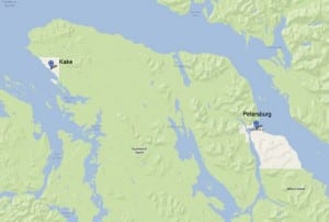 The proposed road from Kake would end at Wrangell Narrows across from Petersburg, where a shuttle ferry would complete the connection.