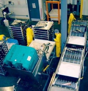 Seafood is frozen at Petersburg Community Cold Storage, which is in its 10th year of operation. The plant is serving different customers than it did when it was built. (Photo courtesy Petersburg Economic Development Council)