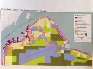 This land use map breaks down the greater downtown Petersburg area.