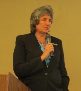 Office of Management and Budget director Pat Pitney speaks at a Southeast Conference annual meeting in 2015. (Photo by Leila Kheiry/KRBD)