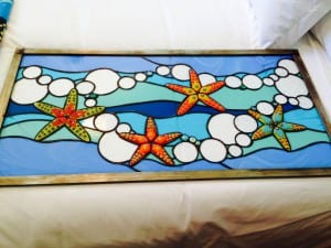 Sea Star 1, stained glass by Debi McMahon