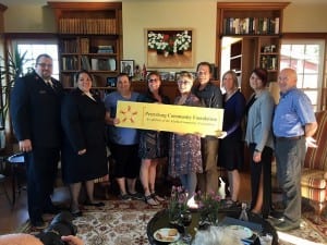Awardees and board members of the Petersburg Community Foundation. (L-R) John Birks, Mysti Birks, Brandi Heppe, Karen Malcom, Cindy Lagoudakis, Dave Berge, Carin Christensen, Annette Wooton, Tom Abbott