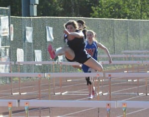 Izabelle Ith took first in the 100 and 300 hurdles. (Photo courtesy of Brad Taylor