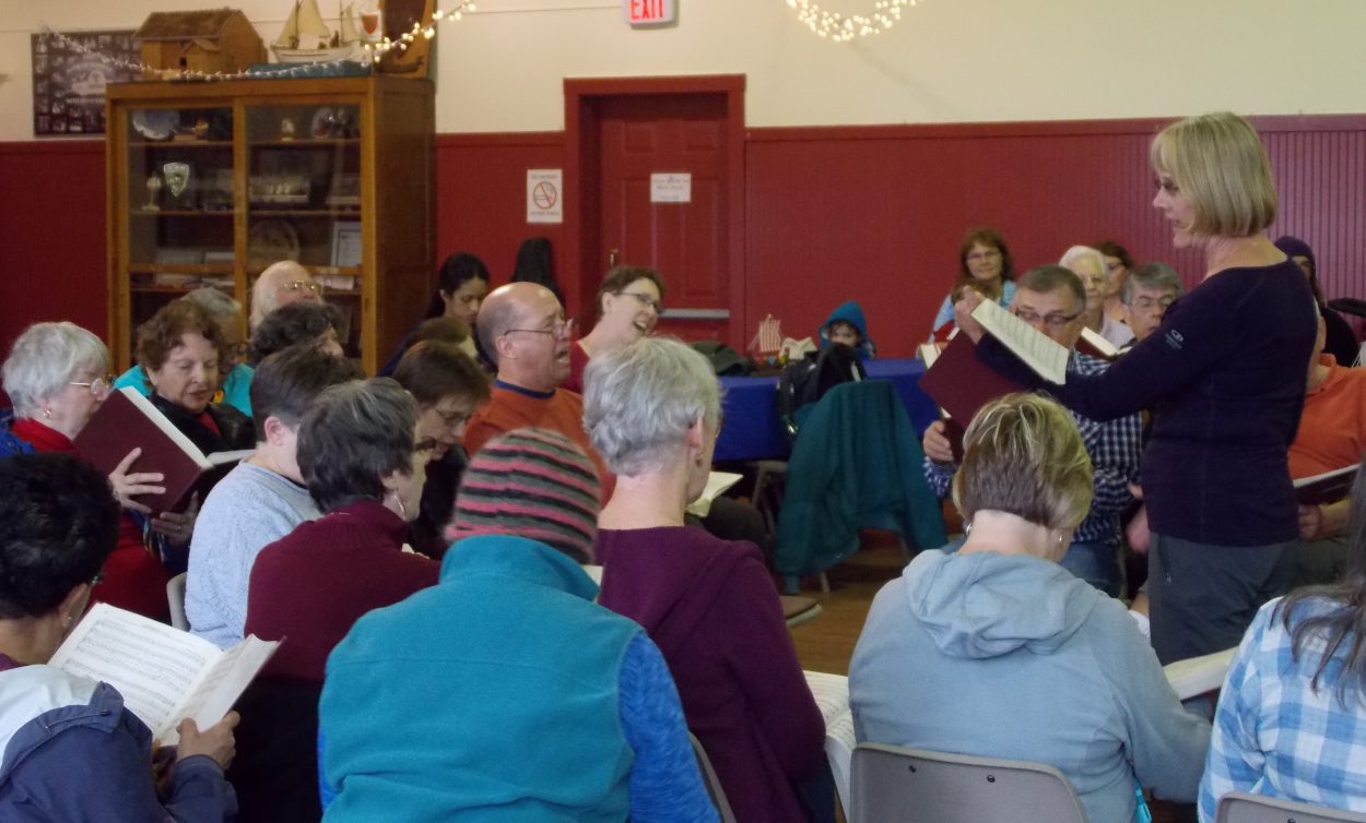 Sacred harp singers swell Sons hall with sound