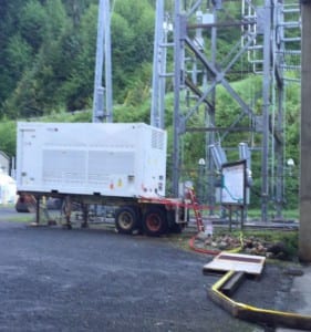 SEAPA has leased a load bank for using power at Swan Lake during the project. Photo courtesy of the Southeast Alaska Power Agency)