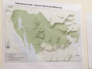 The Petersburg Salt-Chuck wilderness area is on nearby Kupreanof Island