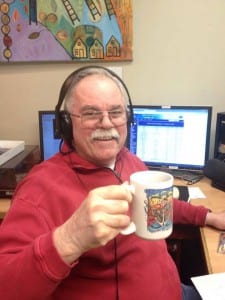 Al Dwyer in the KFSK on-air studio this year. 