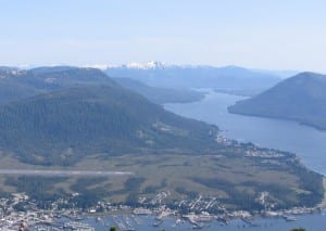 The Alaska Mental Health Trust owns land above Mitkof Highway from Scow Bay to Twin Creek south of Petersburg. (KFSK file photo)