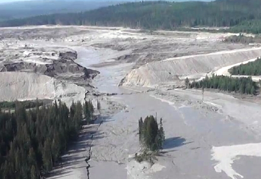 Those testifying at a legislative hearing Wednesday said the 2014 Mount Polley Mine tailings dam break is an example of what could happen to Southeast rivers. (Photo courtesy B.C. Ministry of Mines)
