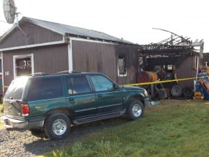 The mobile home at 16 South Fifth Street was gutted in Saturday night's fire.