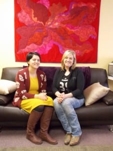 Annette Wooten and Rikki McKay in the new WAVE office on South Second Street