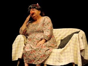 Mary Leonard plays "Mother Pig" in the Mitkof Mummers production of Fairy Tale Network. Photo/Angela Denning