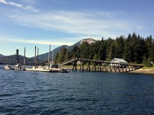 The state dock on Kupreanof is across the Wrangell Narrows from Petersburg's three harbors. (KFSK file photo)