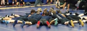 PHS wrestlers before a home meet in October (KFSK file photo)