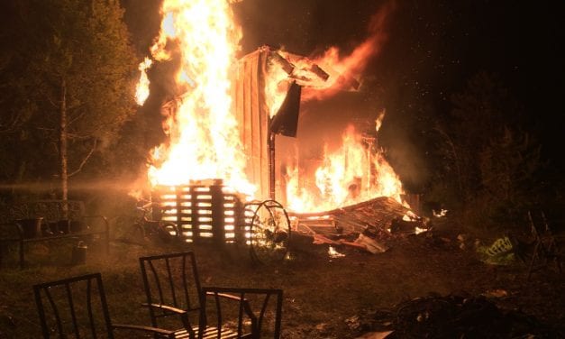 Lake Street fire destroys shed