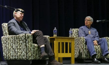 Leaders from Alaska and Norway discuss climate change with Petersburg students