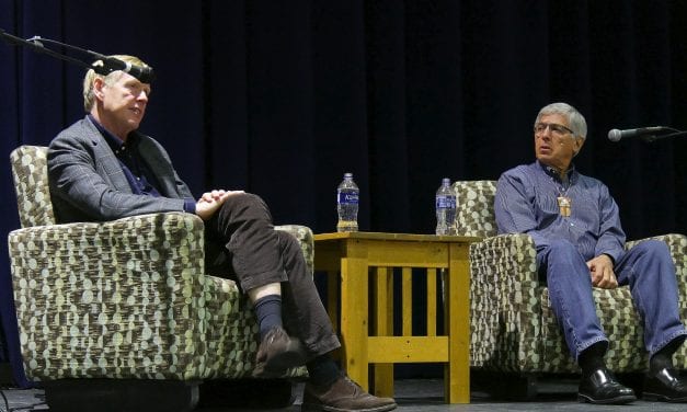 Leaders from Alaska and Norway discuss climate change with Petersburg students