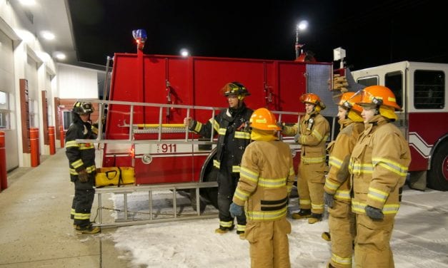 Young fire fighters train in Petersburg