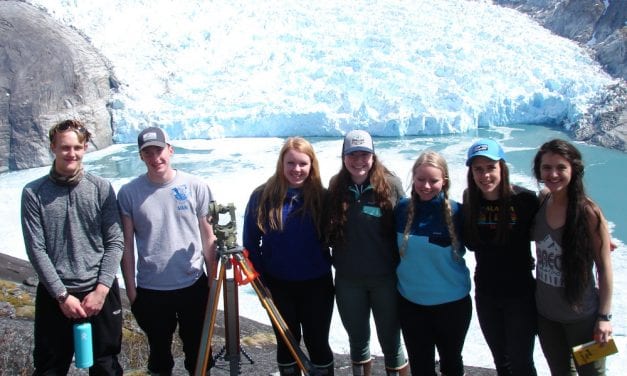 Student survey team witnesses active tidewater glacier