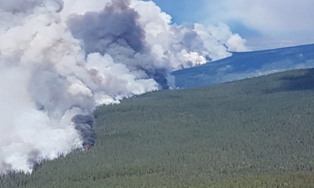 Telegraph Creek fires merge, still growing