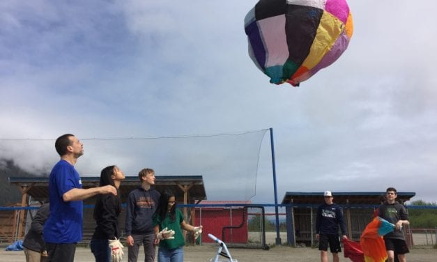 Mitkof Middle School students launch homemade weather balloons