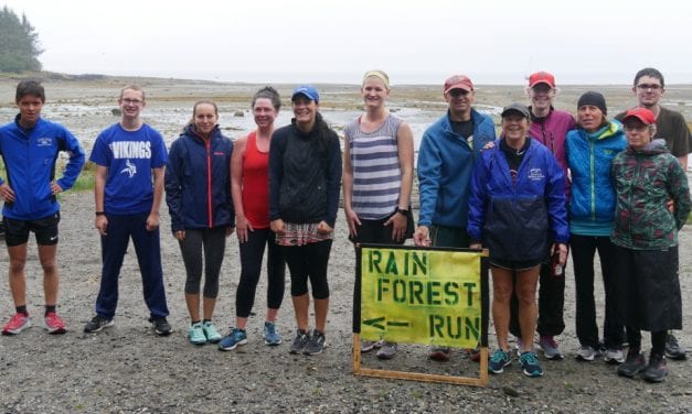 A dozen run half marathon in the rain