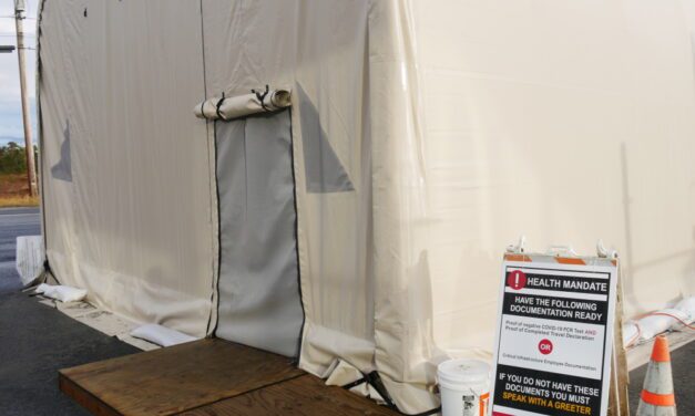 Petersburg COVID alert level to green, airport testing tent coming down