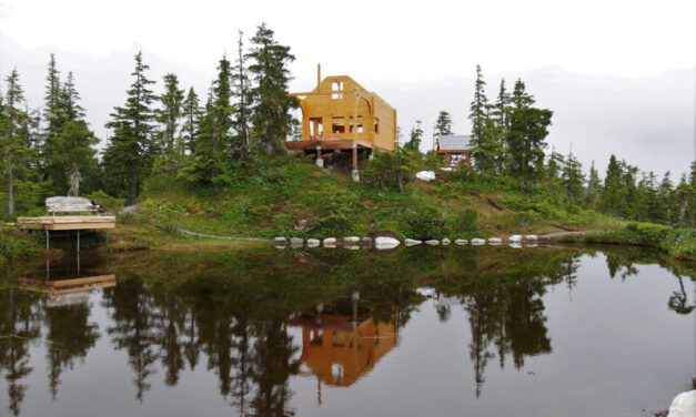 New public recreation cabin going up behind Petersburg