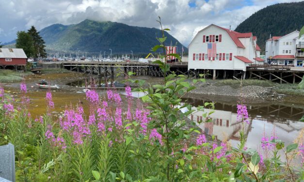 Clay from slide colors Petersburg waterway