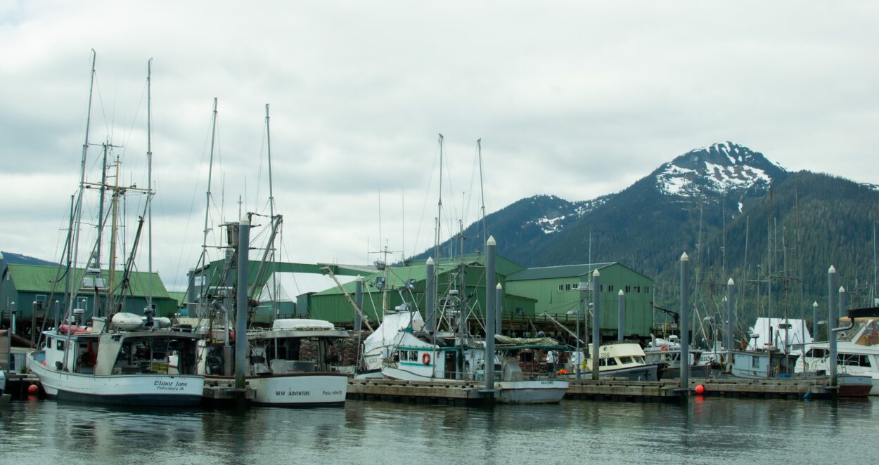 Fishing boats in Petersburg's harbor.